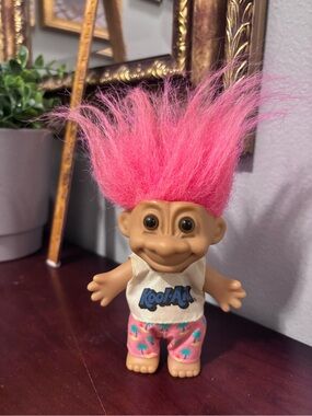 Russ Vintage Koolaid Pink-Hair Troll Doll